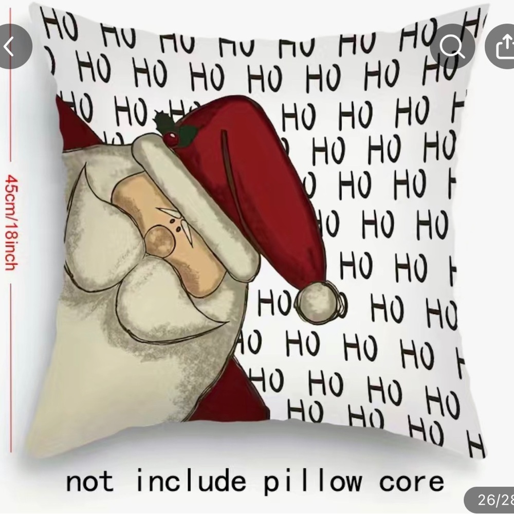 4pcs Christmas Printed Pillowcase 18"x18" B11 - Picture 4 of 6